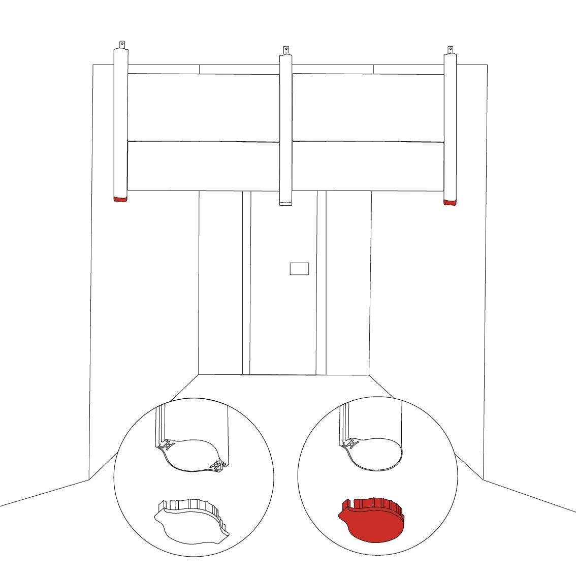 Signcode® extern wall suspension